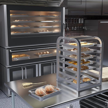 10 in. x 13 in. Quarter Size Aluminum Bun. / Sheet Pan | Ideal for baking, roasting, cooling, prepping, or storing - a must-have in restaurants, bakeries, and busy kitchens.