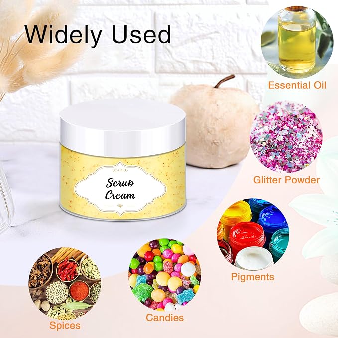 PeacePeo 72 Pcs Plastic Jars, 4 OZ Plastic Jars with White Lids Round Clear Storage Containers Jar Leak Proof Empty Containers with Lids for Slime Travel Refillable Slime Storage Jar for Small Product