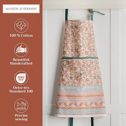 Maison d' Hermine 100% Cotton Apron for women with Pocket Kitchen Chef Apron for Men Cooking Spring Summer