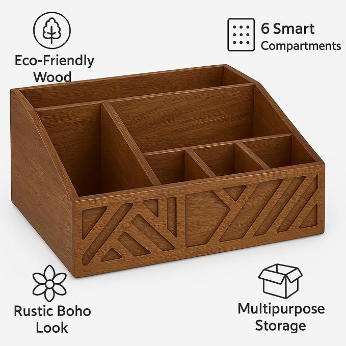 Paper Plate Dispenser |Paper Plate Holders For Kitchen Counter |Wooden Utensil Holder Silverware Organizer |Cutlery Flatware Organizer Box For Cups, Plates, Cutlery,Kitchen Accessories