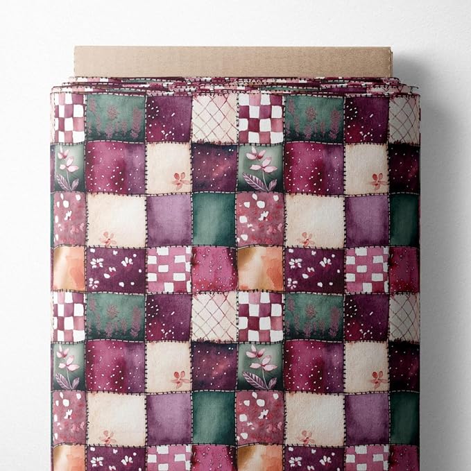 100% Cotton Fabric by the Yard – Turkish Quality Quilting & Sewing Fabric, 1 Yard x 1.69 Yards Wide, Patchwork Cotton for Crafts