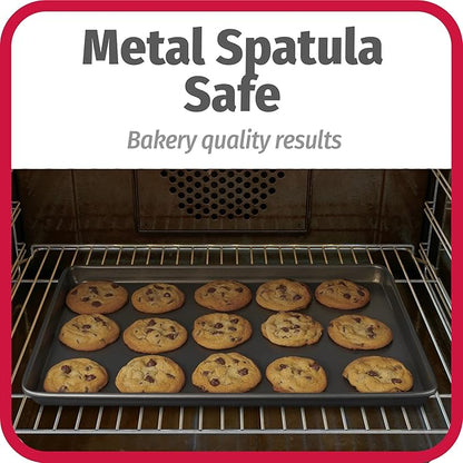 GoodCook Everyday Nonstick Baking Sheet Set, 3 Pack Includes Small (13×9) Medium (15×1) and Large (17×11) Pans Carbon Steel Construction Cookie Sheets Bakeware Set, Gray