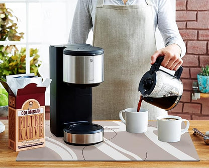 Golener Bar Counter Protector Absorbent Coffee Maker Spill Rug, Heat Resistant Tamping Mat Protects Against Spills, Water Proof Kitchen Decor, Use as Cup Mat