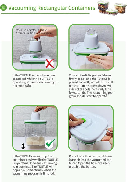 FOSA Vacuum Seal Food Storage System Reusable Containers 2 pack, 2x77.7oz (Vacuum Pump not Included)