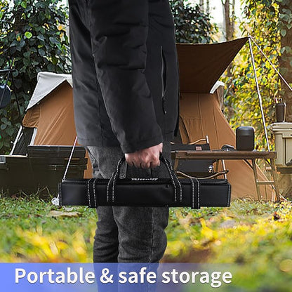 Stainless Steel Camping Knife - 5 PCS Chef Knives with Roll Bag, Kitchen Knife Set for Cutting Meat, Fruits & Vegetables