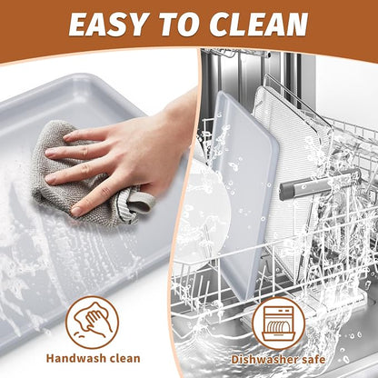 Ceramic Nonstick Baking Pan and Air Fryer Basket set,Naturally Slick Ceramic Coating Sheet Baking Pan and Stainless Steel Cooling Rack Set,Non-Toxic,PTFE&PFOA Free-Perfect for Baking, Roasting