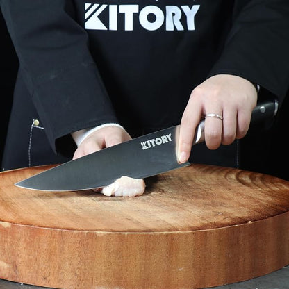 Kitory Chef Knife 8", Gyuto Kitchen Knife - Full Tang Pro Chopping Chopper- Forged HC Steel - Ergonomic Pakkawood Handle-2025 Gifts