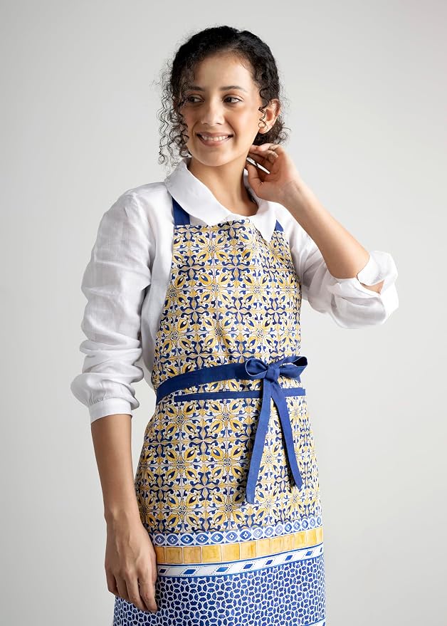 Maison d' Hermine 100% Cotton Apron for women with Pocket Kitchen Chef Apron for Men Cooking Spring Summer