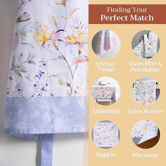 Maison d' Hermine 100% Cotton Apron for women with Pocket Kitchen Chef Apron for Men Cooking Spring Summer