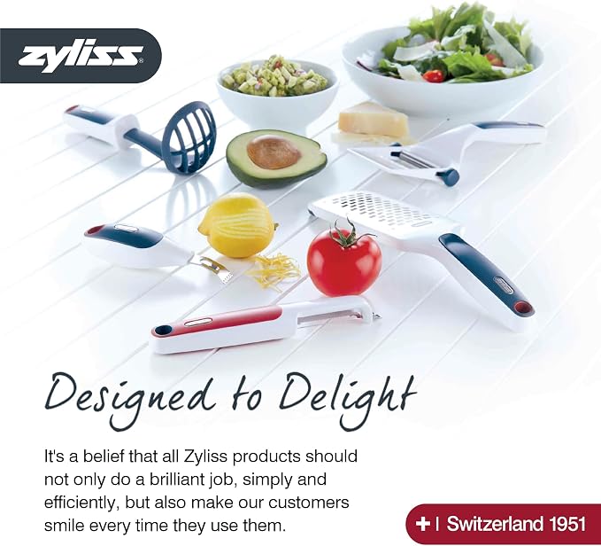 Zyliss Comfort Knife - Japanese Stainless Steel Blade - Non-Slip Contoured Handle for All Hand Sizes - Kitchen Tools with Safety Kitchen Blade Guards - Dishwasher Safe - 5.9" Chef's Knife