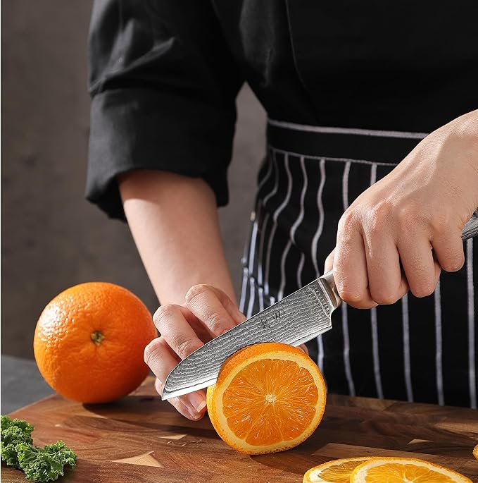 Wakoli EDIS 6-Piece Damascus Kitchen Knife Set – Professional Chef Knives Set with VG10 Core Blades, 67-Layer Damascus Steel & Ergonomic Pakkawood Handles – Premium Kitchen Knives in Elegant Gift Box