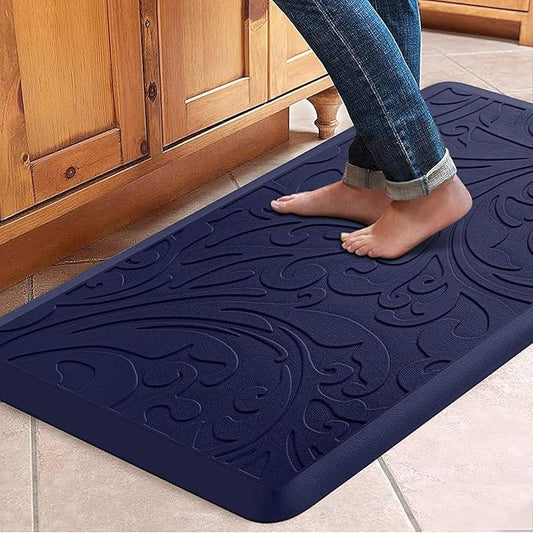 KMAT Kitchen Mat Cushioned Anti-Fatigue Floor Mat Waterproof Non-Slip Standing Mat Ergonomic Comfort Floor Mat Rug for Home,Office,Sink,Laundry,Desk 39"(L) x 20"(W),Blue