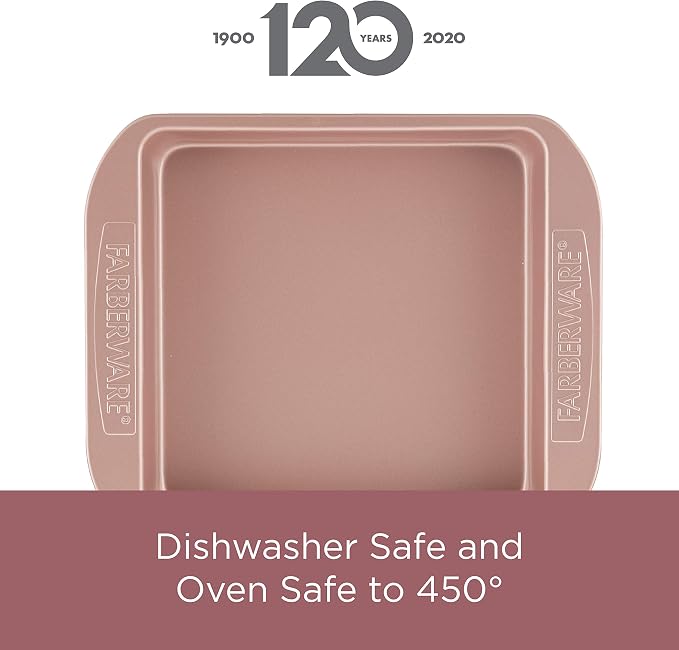 Farberware Nonstick Bakeware, Nonstick Cookie Sheet / Baking Sheet - 11 Inch x 17 Inch, Rose Gold Red