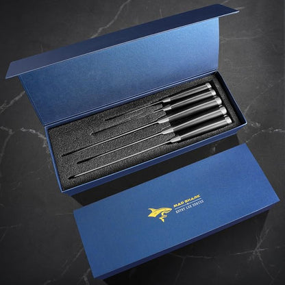 MAD SHARK Kitchen Knife Set 5 Piece,Chef Knife Set with Ergonomic Handle, Professional Ultra Sharp Kitchen Knives for High Carbon Stainless Steel Knives Set, Cooking Knives Sets with Gift Box
