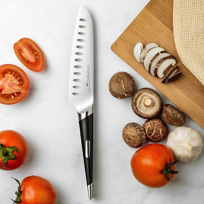 Linoroso Santoku Knife - Ultra Sharp German High-Carbon Stainless Steel, 6 inch - Mako Series with Exquisite In-Drawer Knife Block