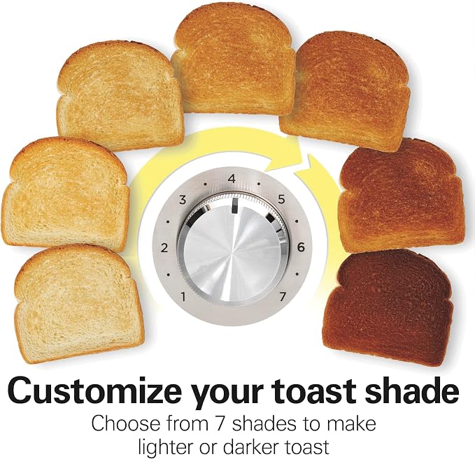 Hamilton Beach Sleek Stainless Steel 2 Slice Toaster, Sure-Toast One-Slice Technology, R22721 (Renewed)