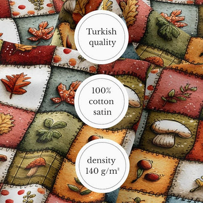 100% Cotton Fabric by the Yard – Turkish Quality Quilting & Sewing Fabric, 1 Yard x 1.69 Yards Wide, Patchwork Cotton for Crafts