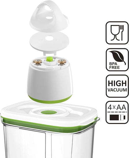 FOSA Vacuum Seal Food Storage System - Reusable Containers Starter Set & 2 Large Stackable Containers for Freshness (Pump Not Included)