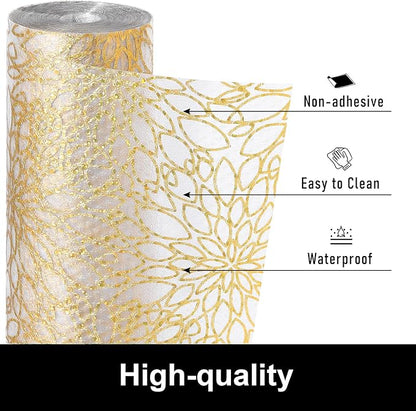 Cooyes Shelf Liners for Kitchen Cabinets Refrigerator Liners Waterproof & Oil-Proof Kitchen Cupboard Liner Drawer Mats EVA Material Non Adhesive Fridge Liner for Shelves（23.6" W x 360" L）