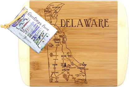 Totally Bamboo A Slice of Life Delaware State Serving and Cutting Board, 11" x 8.75"
