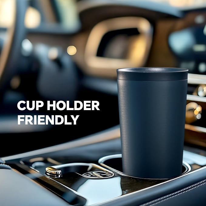 Ideus 17 oz Travel Coffee Mug, Double Wall Vacuum Stainless Steel Insulated Coffee Tumbler With Lid, Splash-Proof & Cup Holder Friendly, Keeps Drinks Hot/Cold, Dishwasher Safe, Navy