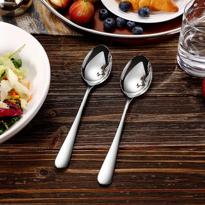 KEAWELL Premium Louise 9" Serving Spoon Set – 18/10 Stainless Steel - Uniting Elegance and Durability - Exquisite Serving Utensils for Parties (Serving Spoon)