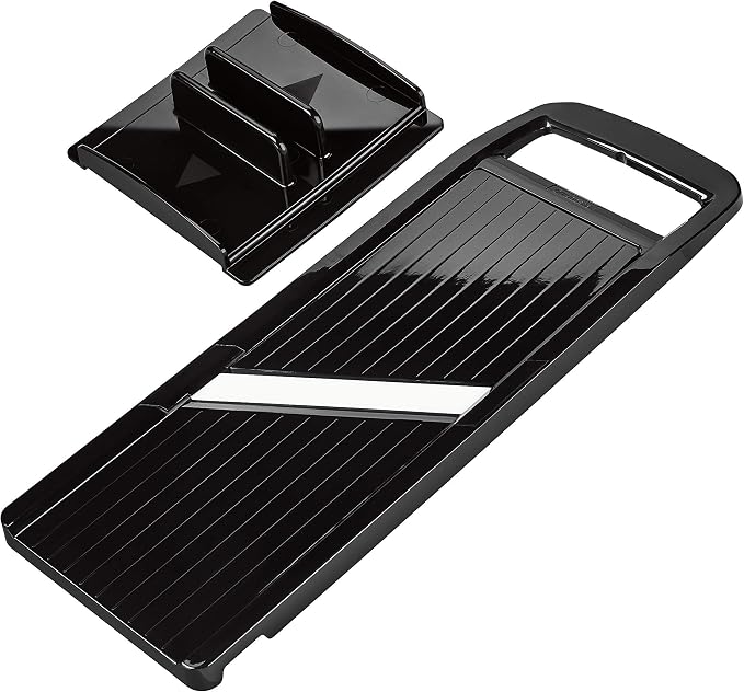 Kyocera Advanced Ceramic Wide Adjustable Slicer with Handguard, Black