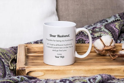 Thanks For Being My Husband Mug, Gifts For Husband From Wife, Valentines Day Gifts Mugs For Husband, Father's Day Gifts For Husband, Christmas Gifts, Anniversary Presents For Him Tea Cup