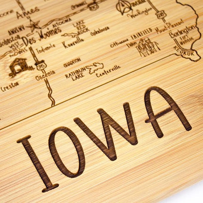 Totally Bamboo A Slice of Life Iowa State Serving and Cutting Board, 11" x 8.75"