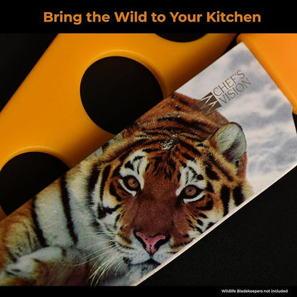 CHEF'S VISION Wildlife Knife Set-6-Piece Stainless Steel Cutting Knives Set for Kitchen with Stunning Animal Designs - Great Gift for Women or Men - Unique Kitchen Knife Set Gift for Nature Lovers