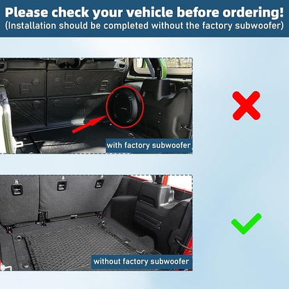 Hooke Road JK JL Bronco Trunk Storage Organizer & Fridge Slide Mount for 2007-2026 Jeep Wrangler JK JL 4-Door & 2021-2026 Ford Bronco 4-Door, Lockable Cargo Drawer Sliding Out Fridge Tray