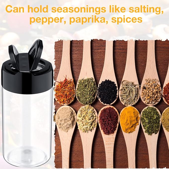 Mimorou 30 Pack 8.7 oz Plastic Spice Jars with Shaker Lids Clear Seasoning Containers Spice Bottles for Kitchen Storing Herbs Seasoning Powders
