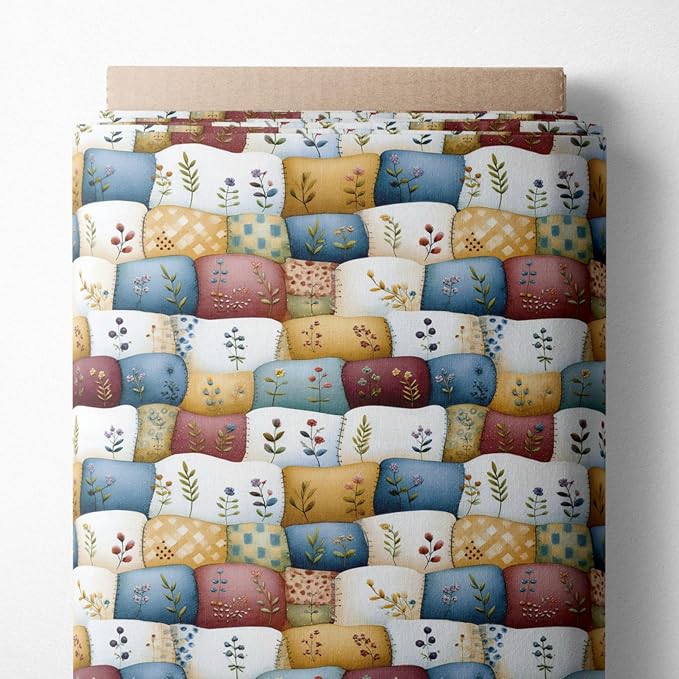 100% Cotton Fabric by the Yard – Turkish Quality Quilting & Sewing Fabric, 1 Yard x 1.69 Yards Wide, Patchwork Cotton for Crafts