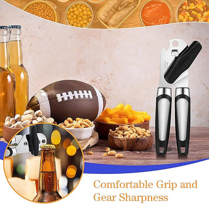 Gisafai 6 Pcs Manual Can Opener Bulk with Sharp Blade Smooth Edge Multifunctional Kitchen Gadget Handheld Openers Large Handheld Knob Can and Bottle Animals for Dorm Kitchen Essentials Gifts