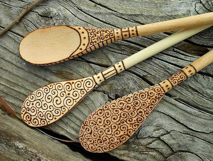 Kitchen Wooden Spoons Mixing Baking Serving Utensils Puppets 12 In - 12 Pack