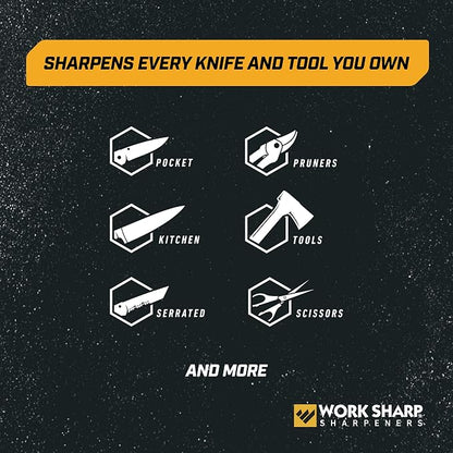 Work Sharp MK2 Electric Knife Sharpener – Adjustable 2-Speed Knife Sharpening System for Kitchen Knives, Pocket Knives, Scissors, Axes & Garden Tools