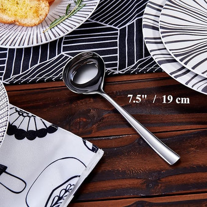 KEAWELL Louis 7.5 Inches Gravy Ladle, 18/10 Stainless Steel Mini Ladle, Dishwasher Safe (1)