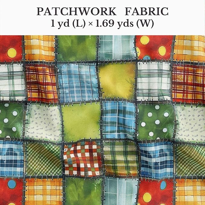 100% Cotton Fabric by the Yard – Turkish Quality Quilting & Sewing Fabric, 1 Yard x 1.69 Yards Wide, Patchwork Cotton for Crafts