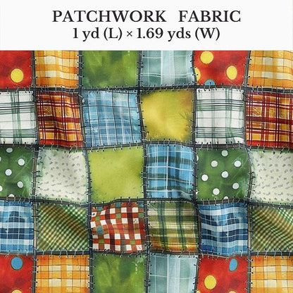 100% Cotton Fabric by the Yard – Turkish Quality Quilting & Sewing Fabric, 1 Yard x 1.69 Yards Wide, Patchwork Cotton for Crafts
