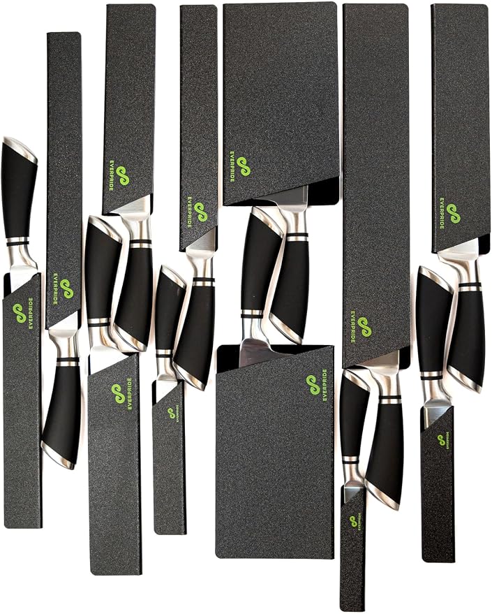 EVERPRIDE 12-Piece Knife Guard Set, Universal Blade Cover Knife Sheaths for Chef and Kitchen Knives Durable Knife Edge Guards Include Multiple Sizes to Protect Your Full Set of Knives