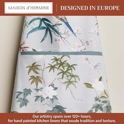 Maison d' Hermine 100% Cotton Apron for women with Pocket Kitchen Chef Apron for Men Cooking Spring Summer