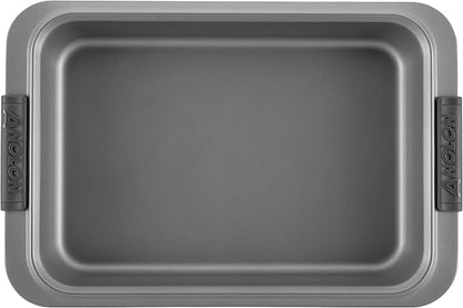 Anolon Advanced Nonstick Baking Pan With Lid / Nonstick Cake Pan With Lid, Rectangle - 9 Inch x 13 Inch, Gray