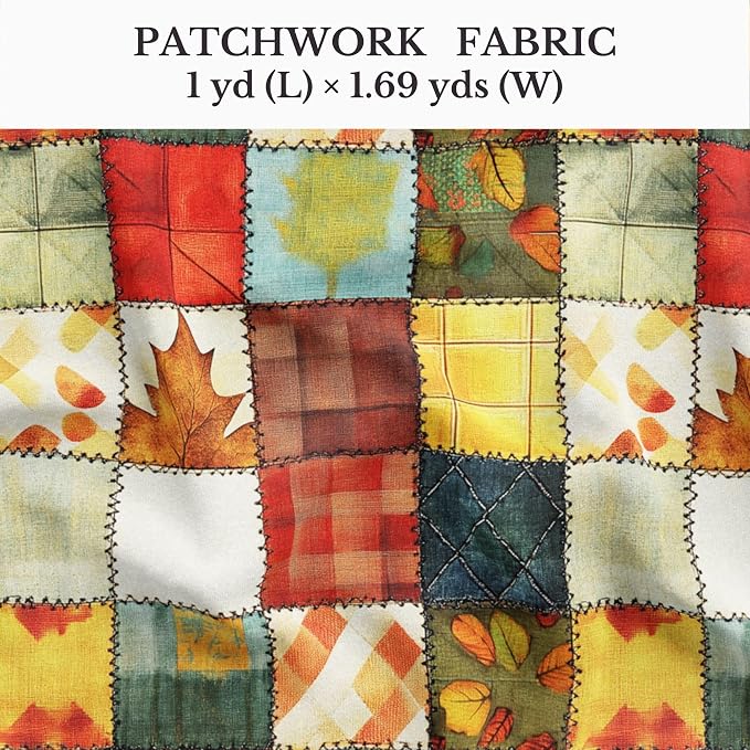 100% Cotton Fabric by the Yard – Turkish Quality Quilting & Sewing Fabric, 1 Yard x 1.69 Yards Wide, Patchwork Cotton for Crafts