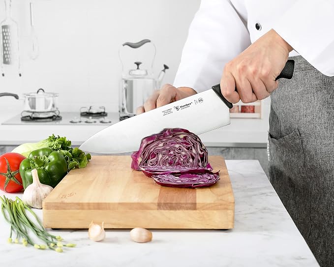 Cuisine Pro 10-Inch Chef Knife – NSF Certified High Carbon Stainless Steel Blade – Extra-Wide Razor-Sharp Edge – Ergonomic Non-Slip Handle – Dishwasher Safe