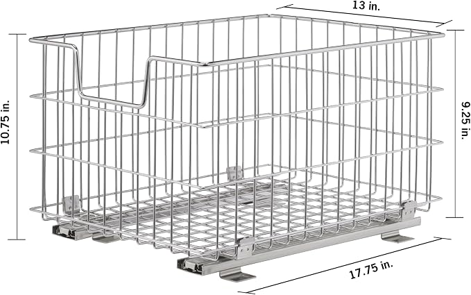 TRINITY Ecostorage Wire Basket with Slides