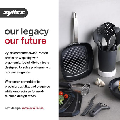 Zyliss Slicer - Food Cutter with Dishwasher Safe Blade & Pieces - Kitchen Tool for Easy & Effortless Slicing - Multipurpose Tool for Vegetables & More - 4-in-1 Slicer & Grater
