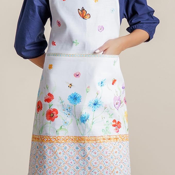 Maison d' Hermine 100% Cotton Apron for women with Pocket Kitchen Chef Apron for Men Cooking Spring Summer