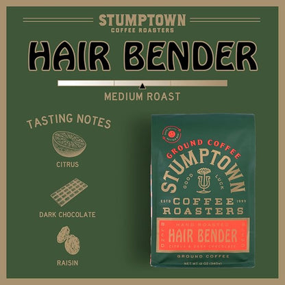 Stumptown Coffee Roasters Medium Roast Whole Bean Coffee | Hair Bender | Citrus and Dark Chocolate | 24 Ounces