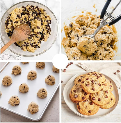 Cookie Scoop, 18/8 Stainless Steel Cookie Scooper, Cookie Scoops for Baking, 3Tbsp/45ml/1.5oz Cookie Dough Scoop, Ice Cream Scooper with Trigger Release, Cookie Scooper for Baking (#20/53mm)