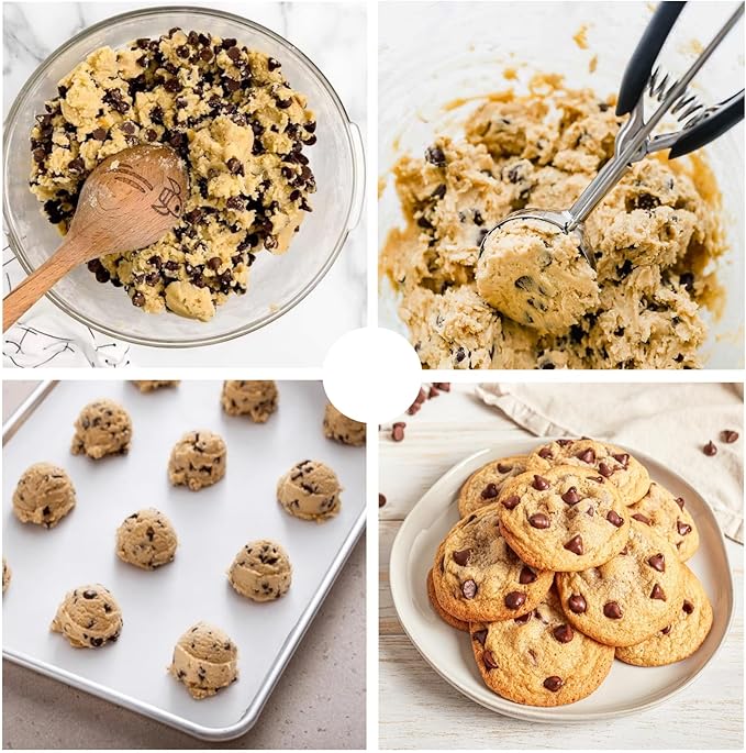 18/8 Stainless Steel Cookie Scoop - 0.8Tbsp/2.5tsp/12.5ml/0.5oz Dough Scoop with Trigger Release